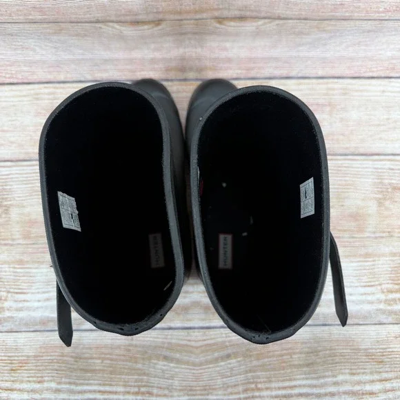 Hunter Original Short Rain Boots Black Matte Waterproof Womens 10M 1881032 - Picture 2 of 9